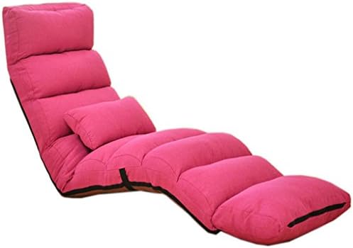 Li Jing Firm Lazy couch tatami single sofa stylish mini folding sofa small sofa cushion on the bed bedroom lazy chair foldable back chair soft and comfortable washable (Color : Red, Size : 206cm)