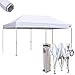 Eurmax USA Premium 10'x20' Pop-up Canopy Tent Commercial Instant Canopies Shelter with Heavy Duty Wheeled Carry Bag Bonus 4 Sand Bags(White)