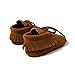 R&V Unisex Infant Baby Boys' Girls' Moccasins Soft Sole Tassels Prewalker Anti-Slip Toddler Shoes (S:0~6 months, Bandage Tan)