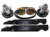 PROVEN PART Deck Rebuild Kit Spindles Blades Belt Idler Pulleys Replace Craftsman 753-08171, 942-04308, 954-04060, 918-04822A