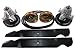 PROVEN PART Deck Rebuild Kit Spindles Blades Belt Idler Pulleys Replace Craftsman 753-08171, 942-04308, 954-04060, 918-04822A