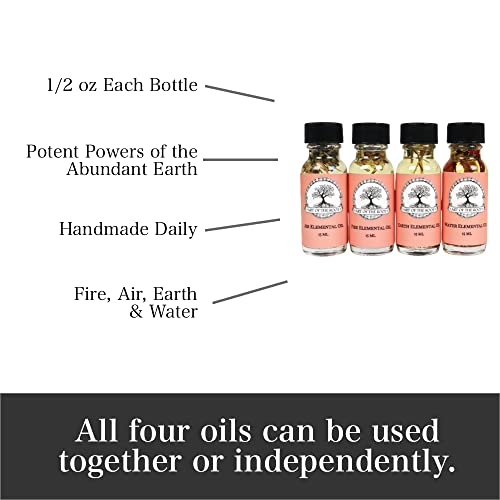 Four Elemental Oils by Art of the Root Handmade with Herbs