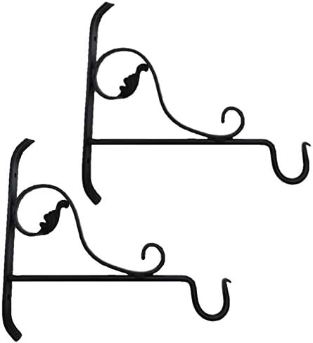 Amazon 物干し金物 おしゃれ 屋外 軒天 かっこいい スタイリッシュ アンティーク バルコニー 物干し マンション 物干し お洒落 庭 洗濯物干し Diy ロートアイアン 2個1セット ロートアイアン物干し Drb 04 ブラック 400 360 エクステリア