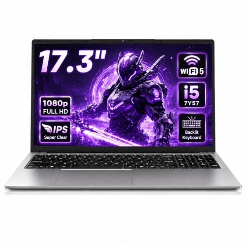 PC Portable Grand Écran 17,3 pouces, i5-7Y57 Laptop, 16Go RAM 512Go SSD