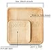 10'' Square Disposable Bamboo, Areca Palm Leaf Plates (25 Pack) + 6