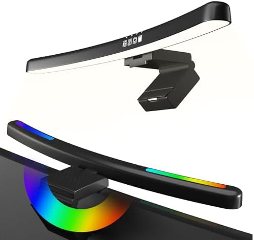 DMG TECH RGB Monitor Light Bar, Computer Monitor Light, Curved Computer ...