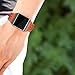 Fitbit Ionic Band, UMTELE Two-toned Perforated Replacement Strap Breathable Accessory Wristband with Quick Lock&Release Buckle for Fitbit Ionic Smart Watch, Small, Orange/Grey