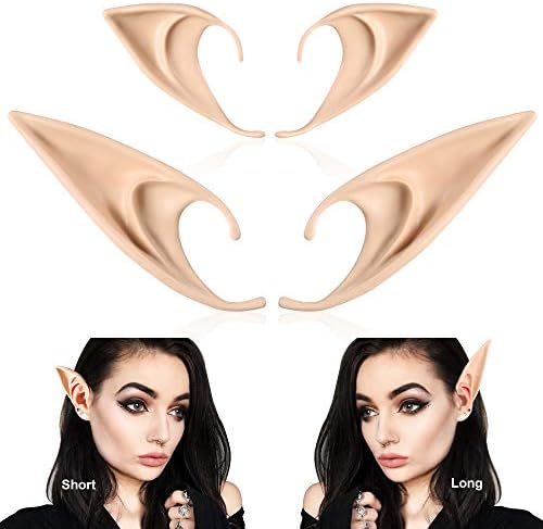 Elf Ears Cosplay Accessories - 2 Pairs Pixie Soft Pointed Ears Fairy Ears Tips