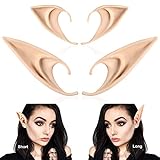 INCOK Elf Ears Cosplay Accessories - 2 Pairs Pixie Soft Pointed Ears Fairy Ears Tips