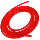 Upgr8 Universal Inner Diameter High Performance 5 Feet Length Silicone Vacuum Hose Line (3MM(1/8 Inch), Red)