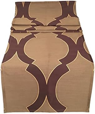 Elegant Trellis Pattern Brown and Gold Table Runner for a Modern Table Accent, Table Accessory, FREE SHIPPING
