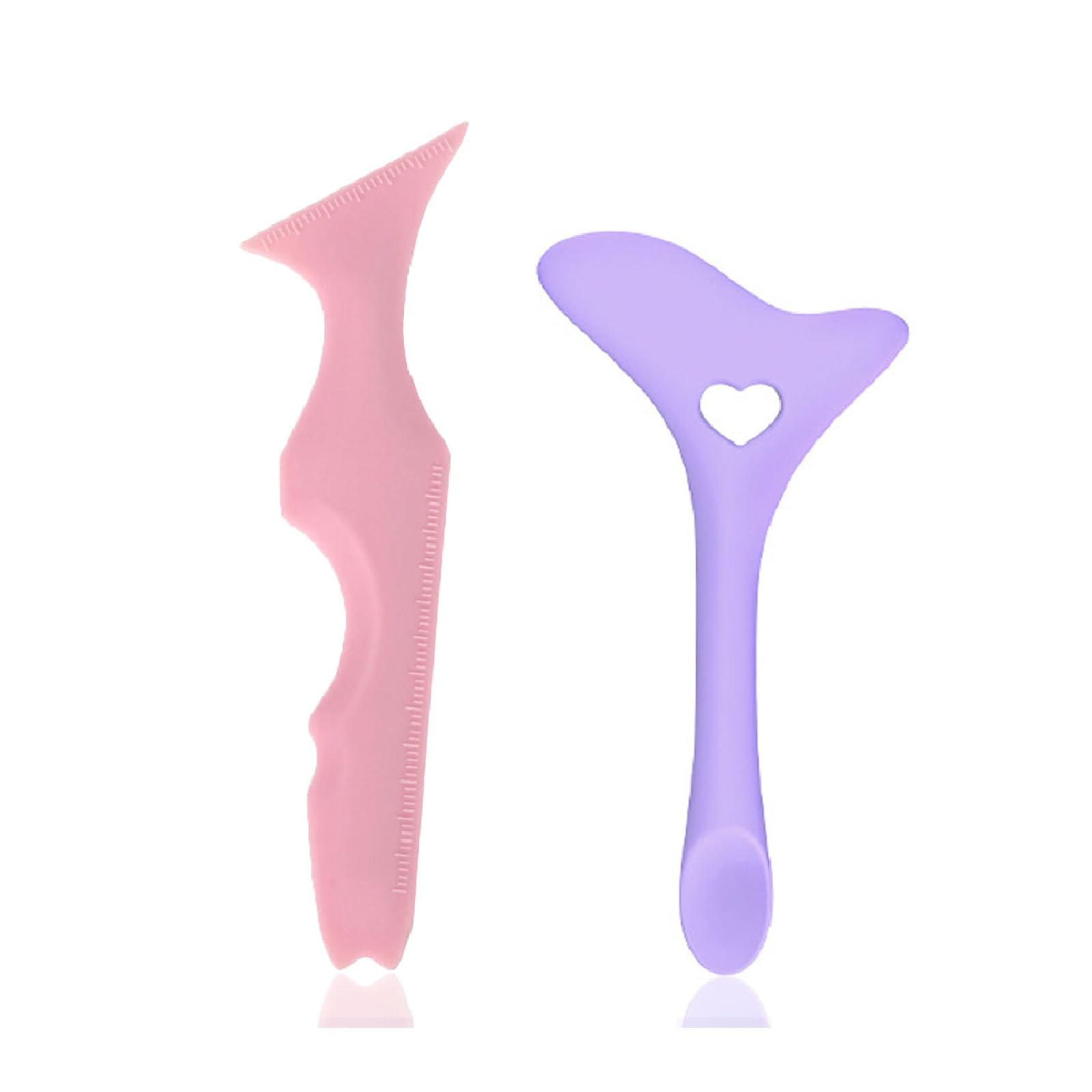 YEJAHY 2-Piece Eyeliner Stencils - Silicone Eyeliner Tool with Beauty Ruler and Winged Aid Tool for Beginners