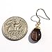Scutum Craft Natural Stone Dangle Drop Earrings with Gold Plated Wire Wrap and 925 Sterling Silver Hook Jewelry for Women (Smoky Quartz Water Drop)