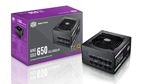 Cooler Master MPY-6501-AFAAG-US MWE 650 Gold Full Modular, 80+ Gold Certified 650W Power Supply, 5 Year Warranty