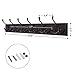 SONGMICS Wall Mounted Coat Rack Hook Rail Rack with 6 Tri-Hooks for Entryway Bathroom Closet Room, Dark Brown ULHR31BR