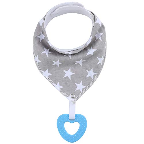 Baby Bandana Drool Bibs Unisex for Teething and Drooling - 3 Pack Super Soft Absorbent Cotton Bibs,Teething Toys Set Toddler Baby Shower Gift for Boys & Girls