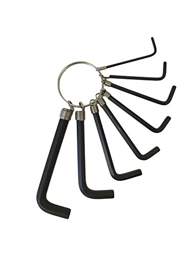 EZ Travel Collection 8 Piece SAE Hex Key Kit Allen Wrench Short Arm Assorted Sizes