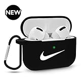 Airpods Pro Case - AirPods Pro Case Cover Soft Silicone Skin Shockproof & Protective Upgrade Airpod Pro 3 Accessories for Apple Airpods Pro 2019 Charging Case (Front LED Visible) (Black)