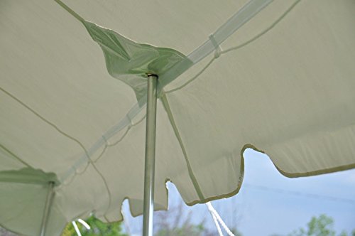 20-Foot 30-Foot Deluxe White Canopy Pole Complete Outdoor Party Tent Set Two Cathedral Sidewalls & Two Solid Sidewalls, Storage Bag, Stakes, Ropes Poles Weddings, Events, Parties