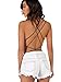 Verdusa Women's Sleeveless Scoop Neck Strappy Backless Bodysuit