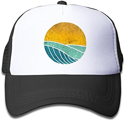 NVJUI JUFOPL Vintage Sea Wave On Tides Toddler Cool Snapback Hats Solid Colors Great for Kids