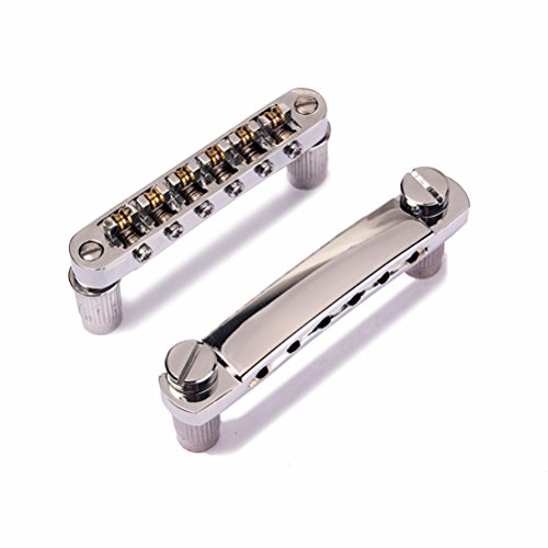 Rosenice guitar bridge locking tune-o-matic slot saddle bridge fo…