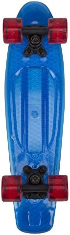 D6 SPORTS Translucent Skateboard, Blue, 22"