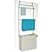 HOMZ Over-The-Door Towel and Garment Organizer with Laundry Bag, Silver 21