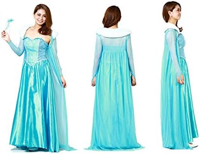 Amazon アナと雪の女王 エルサ 風 ドレス コスチューム レディース Lサイズ 大人用 衣装 仮装 コスプレ コスプレ 仮装 通販