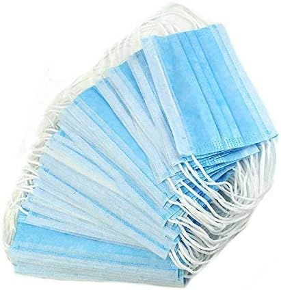 Medical Mask Disposable Face Mask (Blue-30Pcs) Earloop Mouth Mask, Comfortable Sanitary Surgical Mask for Dust, Protection and Personal Health Professional 3-Layer Anti Dust Breathable