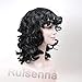 RUISENNA Short Fluffy Wavy Wigs Big Curls Wigs for Black Women African American Synthetic Hair Wig With Bangs