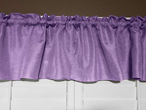 Zen Creative Designs Faux Linen Solid Window Valance 58 Inch Wide Lavender (24" Tall) at Amazon