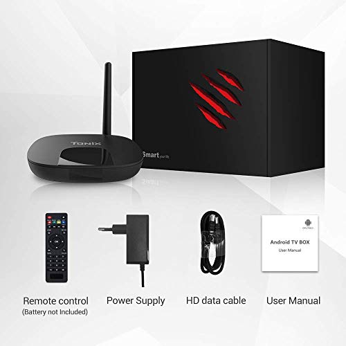 TV BOX Android, TaNix Hi6S Android 9.0 Box Hisilicon Con MIMO WiFi 2GB LPDDR4 +8GB eMMC /2.4G&5GHz/1080P UI Supporto 3D 4K HD H.265 HDMI DLNA Smart TV BOX