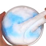 Gbell 60ml/2oz Flaky Clouds Mud Mixing Cloud Slime- Scented Stress Fluffy Putty Kids Clay Toy Gifts (White& Blue 2 oz)