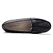 SUNROLAN 818-2hei9 Casual Women's Genuine Leather Penny Loafers Driving Moccasins Slip-On Boat Flats Shoes US9 Black
