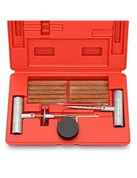 Tooluxe 50002L Kit universal de reparación de llantas para reparar pinchazos y tapones planos, paquete económico de 35 piezas   Ideal para automóviles, camiones y motocicletas, ATV