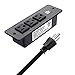 Recessed Power Strip Socket with USB Ports.Desk 3-Outlets Plug 9.8 ft Extension Cord for Conference Home Office