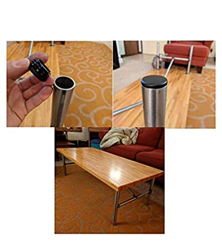 12 Pcs 1 1/4 Inch Round Plastic Plug Pipe Tubing End Cap Durable Chair Glide