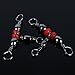 Pisfun Three Way Swivel Connector 3 way T-Turn Swivels Large Bass For Fishing 50Pcs