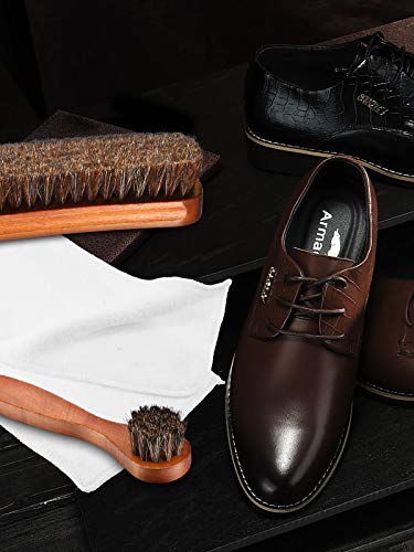 Youngjoy 3 Pieces Horsehair Shine Shoes Brush kit Polish Dauber Applicators(C) - Thumbnail 6