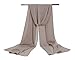Sheer Soft Chiffon Bridal Women's Shawl For Special Occasions Khaki 79