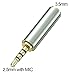 Josi Minea 2.5mm Male to 3.5mm Female Audio Adapter Premium Quality Converter Headphone Earphone Headset 3 Ring Jack - Stereo or Mono