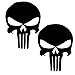 Punisher Style Fender Decals. Universal Decals Pair 8