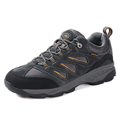 TFO Men's Air Cushion Outdoor Sports Non-Slip Hiking Shoes Athletic Running Climbing Trekking Sneakers (9.5, Dark Grey)