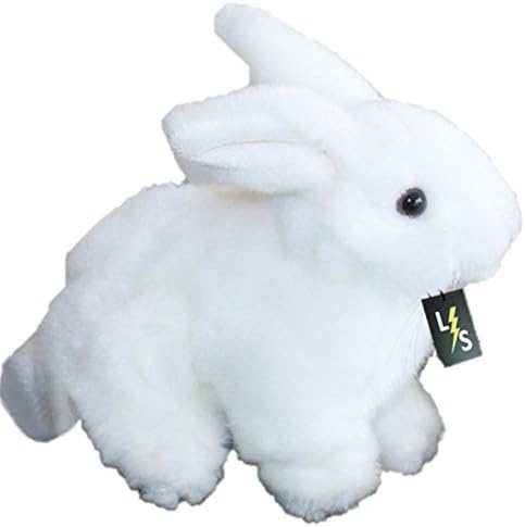 LightningStore Adorable Cute White Bunny Rabbit Stuffed Animal Doll Realistic Looking Plush Toys Plushie Children's Gifts Animals