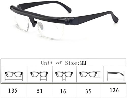 MIUSON Adjustable Strength Lens Reading Myopia Glasses Eyewear Variable Focus Vision