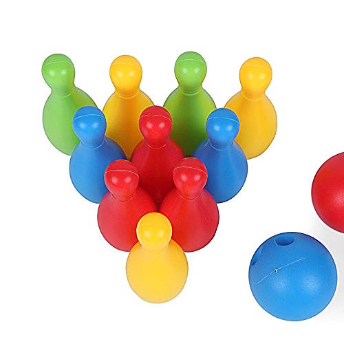Goglor Big Bowling Pins Plastic, Kids Bowling Toy Set for Ages 2 3 4 5 6 Years Old Toddler Kids Boys Girls Children Fun Outdoor Indoor Educational Toys Sport Family Games