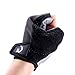 Masione® Padded Ventilated Bike Bicycle Cycling Mountain Road Half Gel Silicone Antiskid Finger Gloves/ Half Finger Gloves / Sport Gloves Mitten/ Fingerless Cycle mitts, Soft durable microfiber Material with Velcro Strap -Black with Blue -M