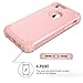 LONTECT Hybrid Heavy Duty Shockproof Full-Body Protective Case with Dual Layer Hard PC+ Soft Silicone Impact Protection for Apple iPhone 7, New Rose Gold