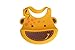 Baby Feeding Bib: Adjustable, Silicone, Waterproof Baby Bib with Pocket - Yellow